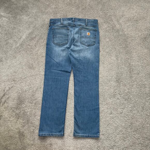 Carhartt Jeans Mens 34x30 Blue Denim Relaxed Fit Cotton Workwear - Picture 2 of 8
